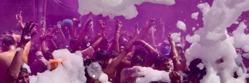 Holi Festival Schaumparty Indien