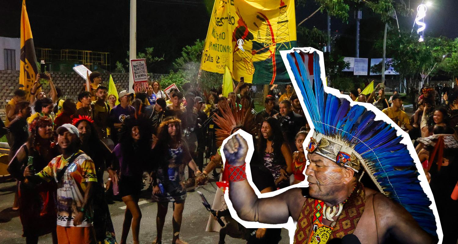 Indigene protestieren bei der Cop30