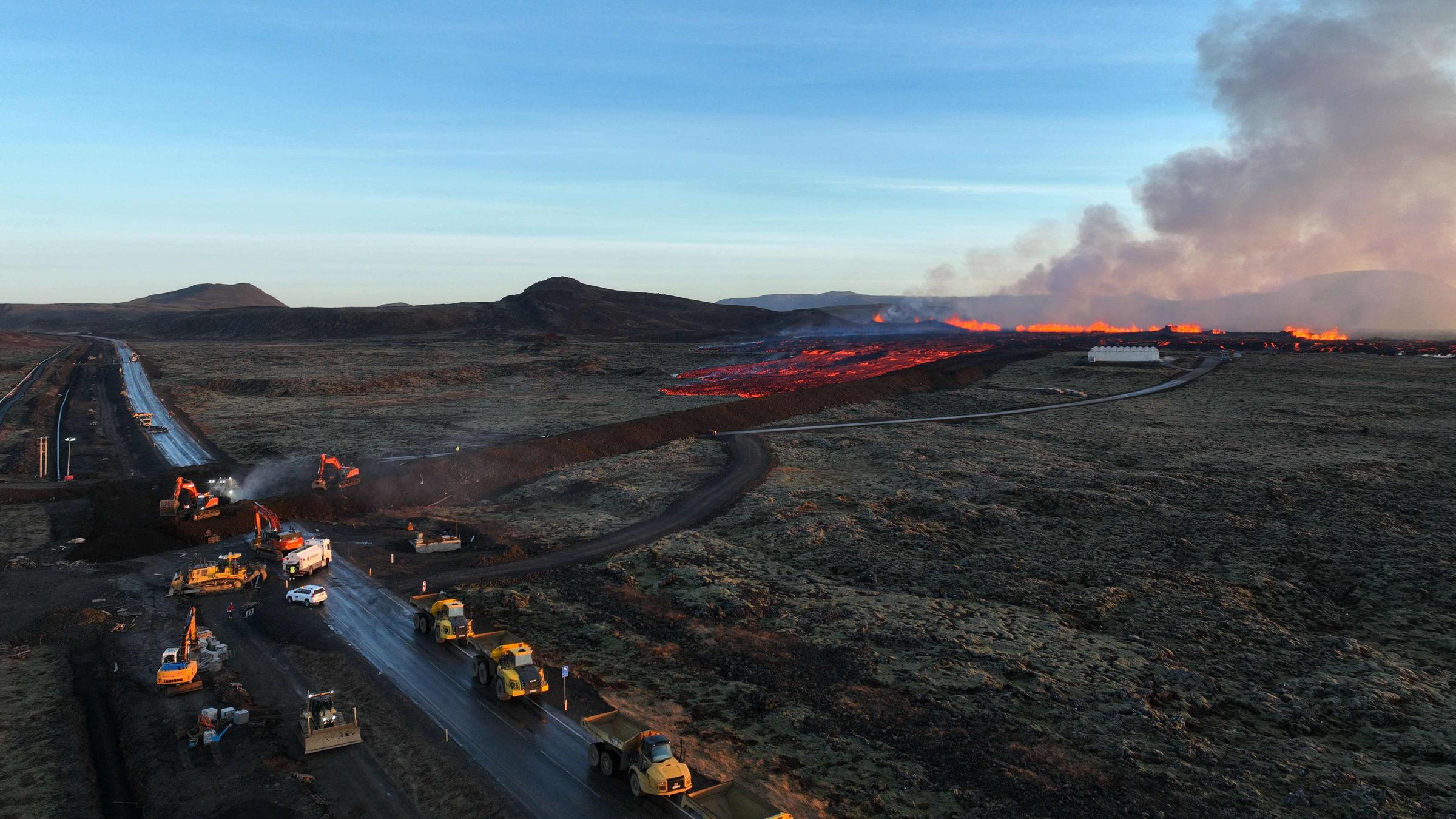 Island, Grindavik, Vulkanausbruch
