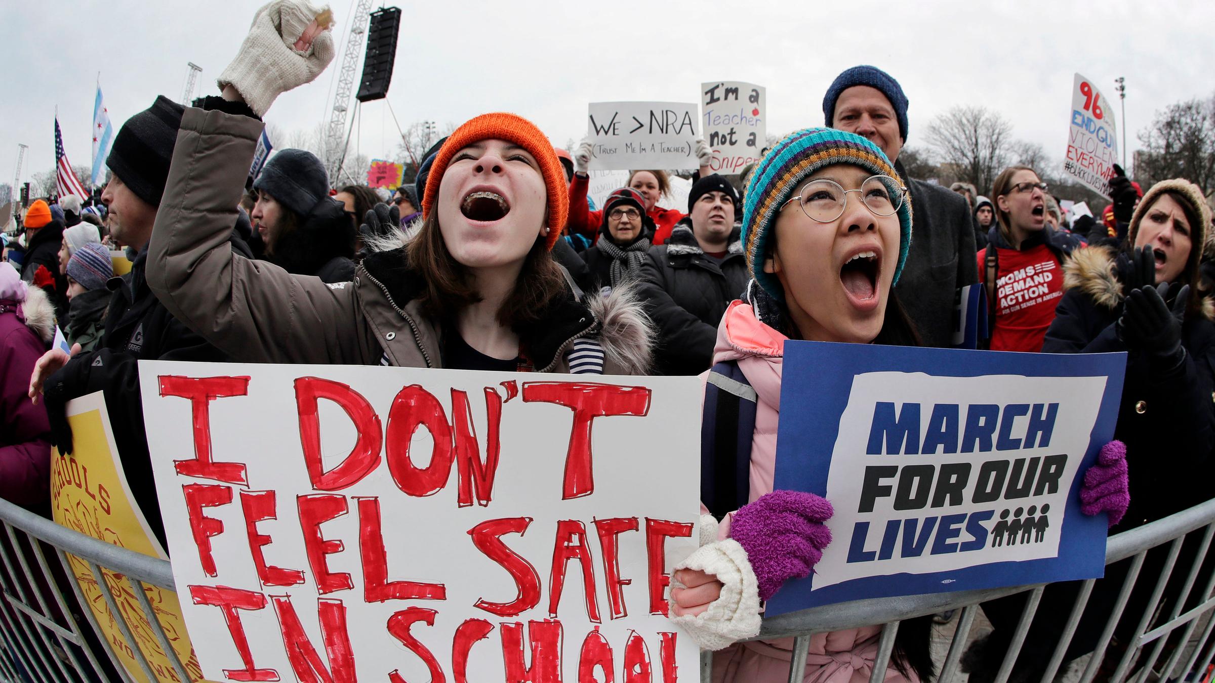 anti-waffen-proteste in usa 'marsch fuer unsere leben'