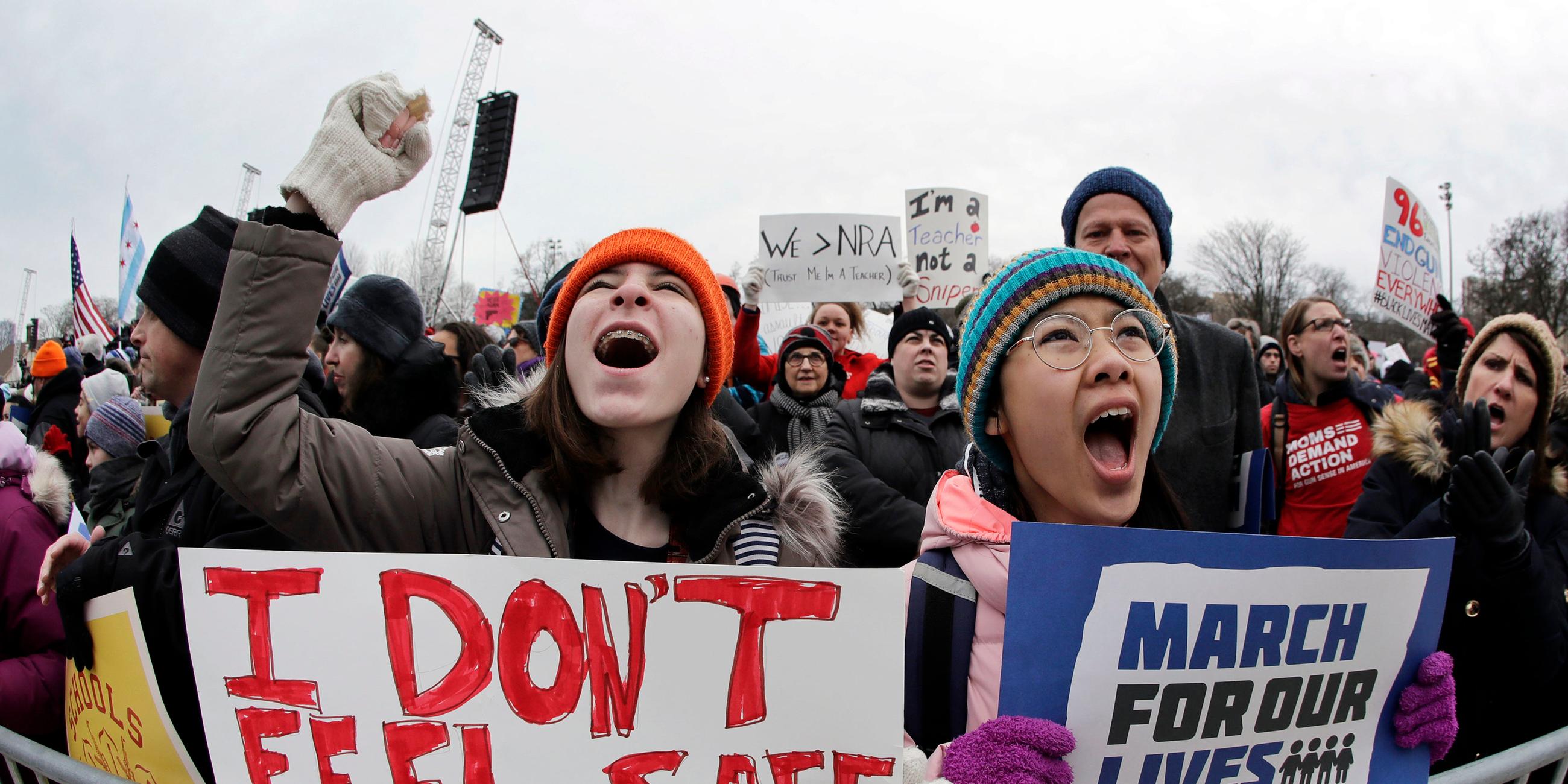 anti-waffen-proteste in usa 'marsch fuer unsere leben'