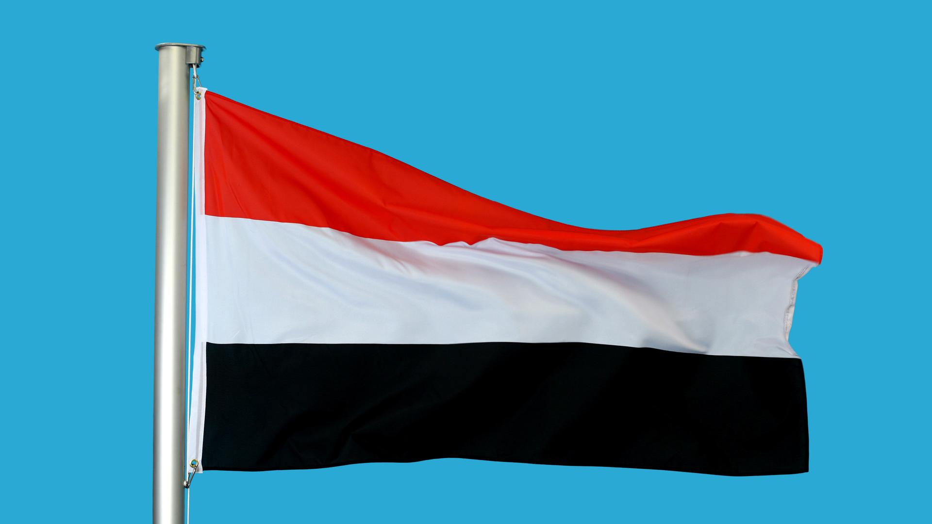 Die Flagge des Jemen. (Symbolbild)
