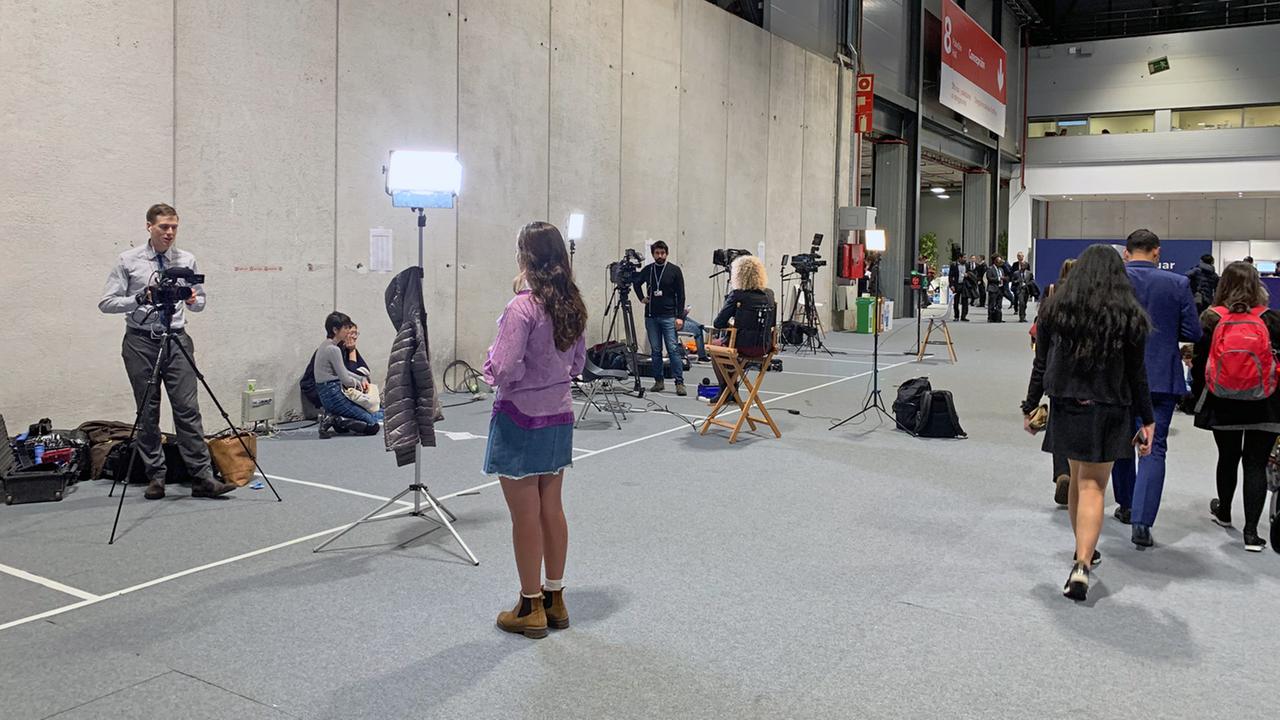 Ort für die Live-Schalte auf der Weltklimakonferenz
