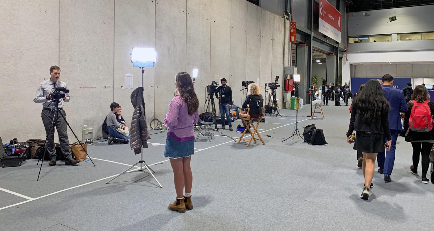 Ort für die Live-Schalte auf der Weltklimakonferenz
