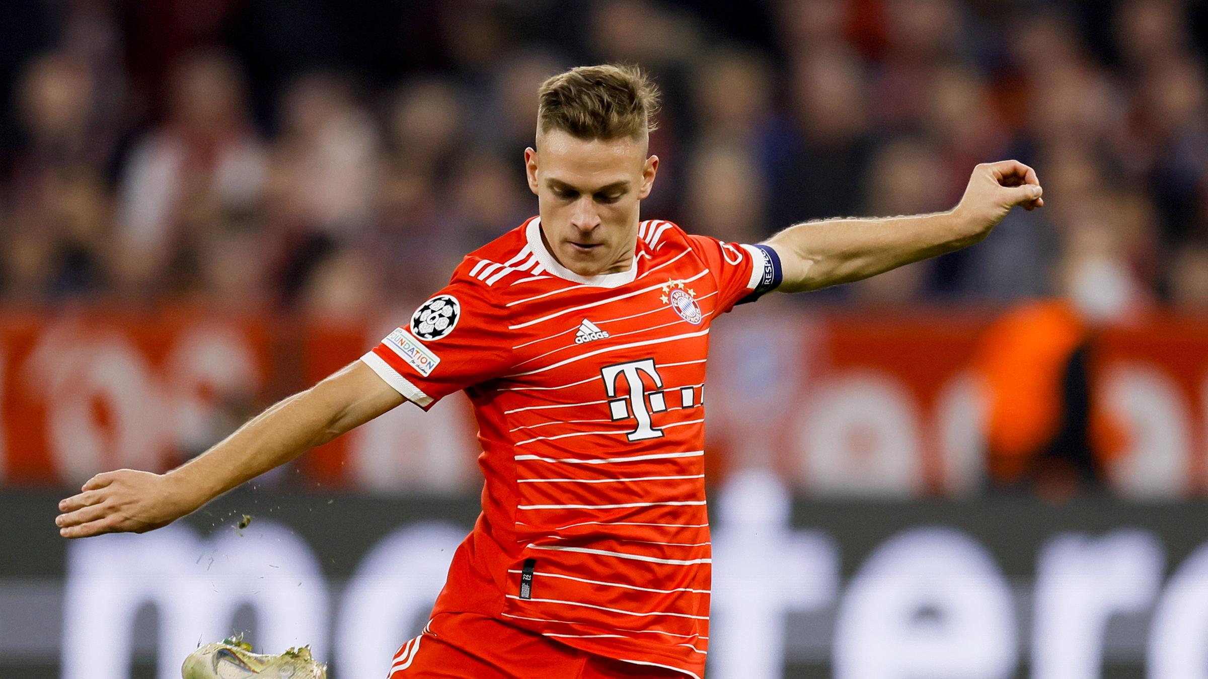 Joshua Kimmichwährend des UEFA Champions League-Spiels Bayern München - Inter Milan.