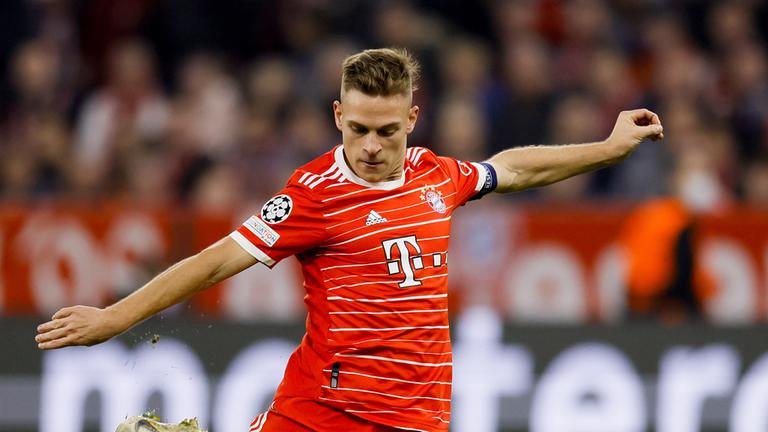 Joshua Kimmichwährend des UEFA Champions League-Spiels Bayern München - Inter Milan.