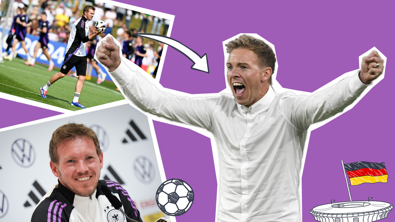 Julian Nagelsmann jubelt über ein Tor beim Spiel der TSG Hoffenheim gegen FC Bayern München in 2018.