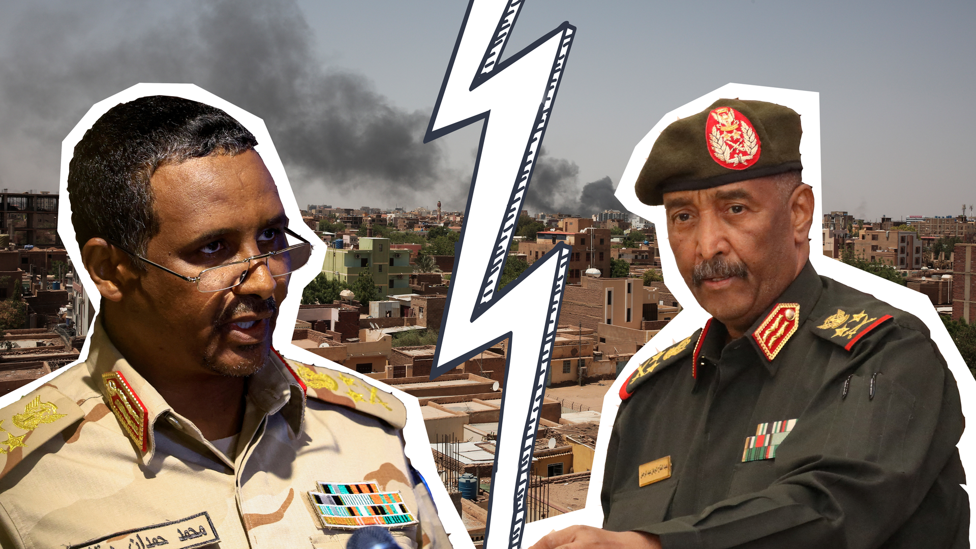 Mohammed Hamdan Daglo und Abdelfatah Burhan kämpfen im Sudan um die Macht