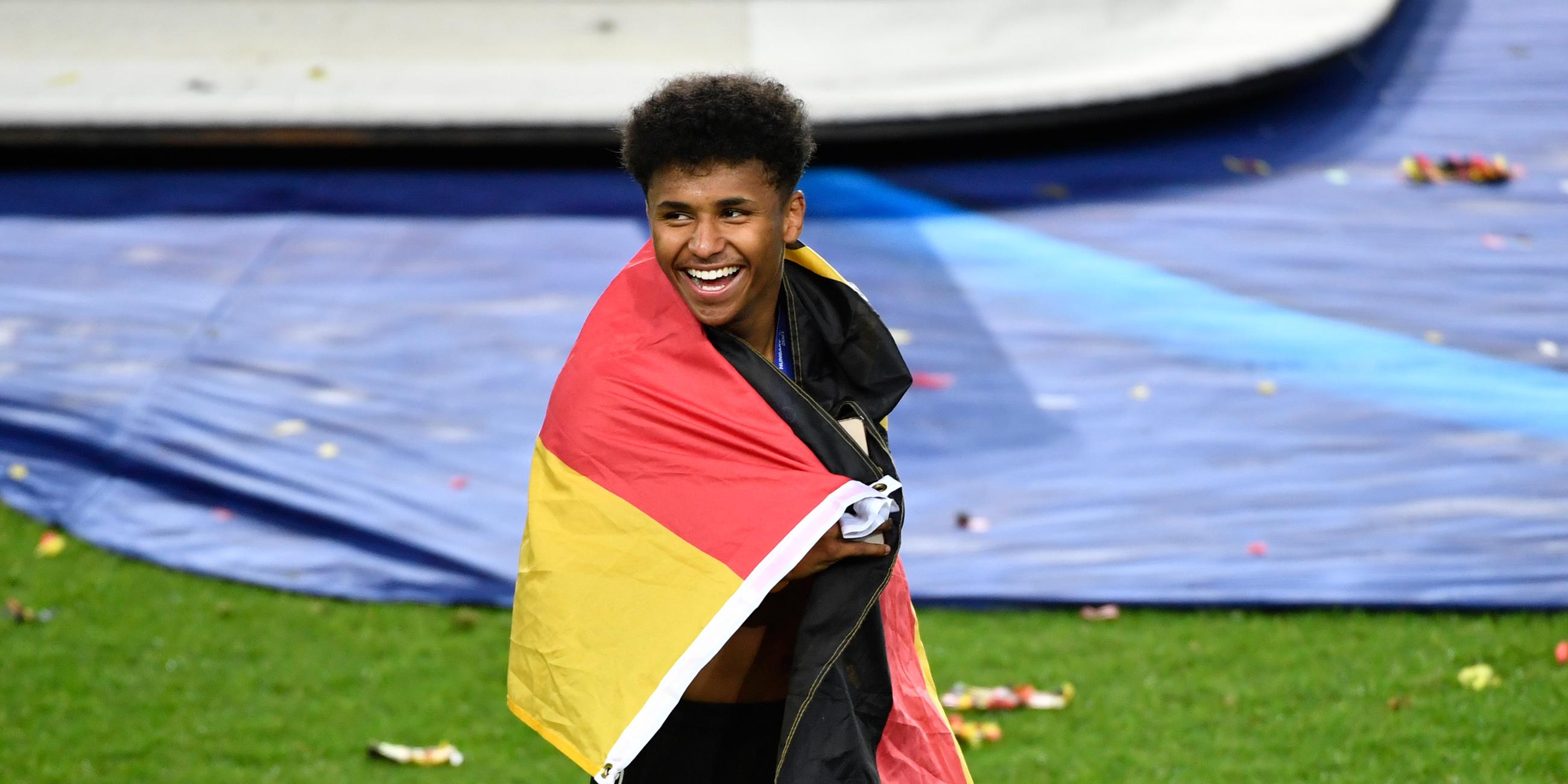 Karim-David Adeyemi während des Spiels U-21 Männer: EM, Portugal - Deutschland.