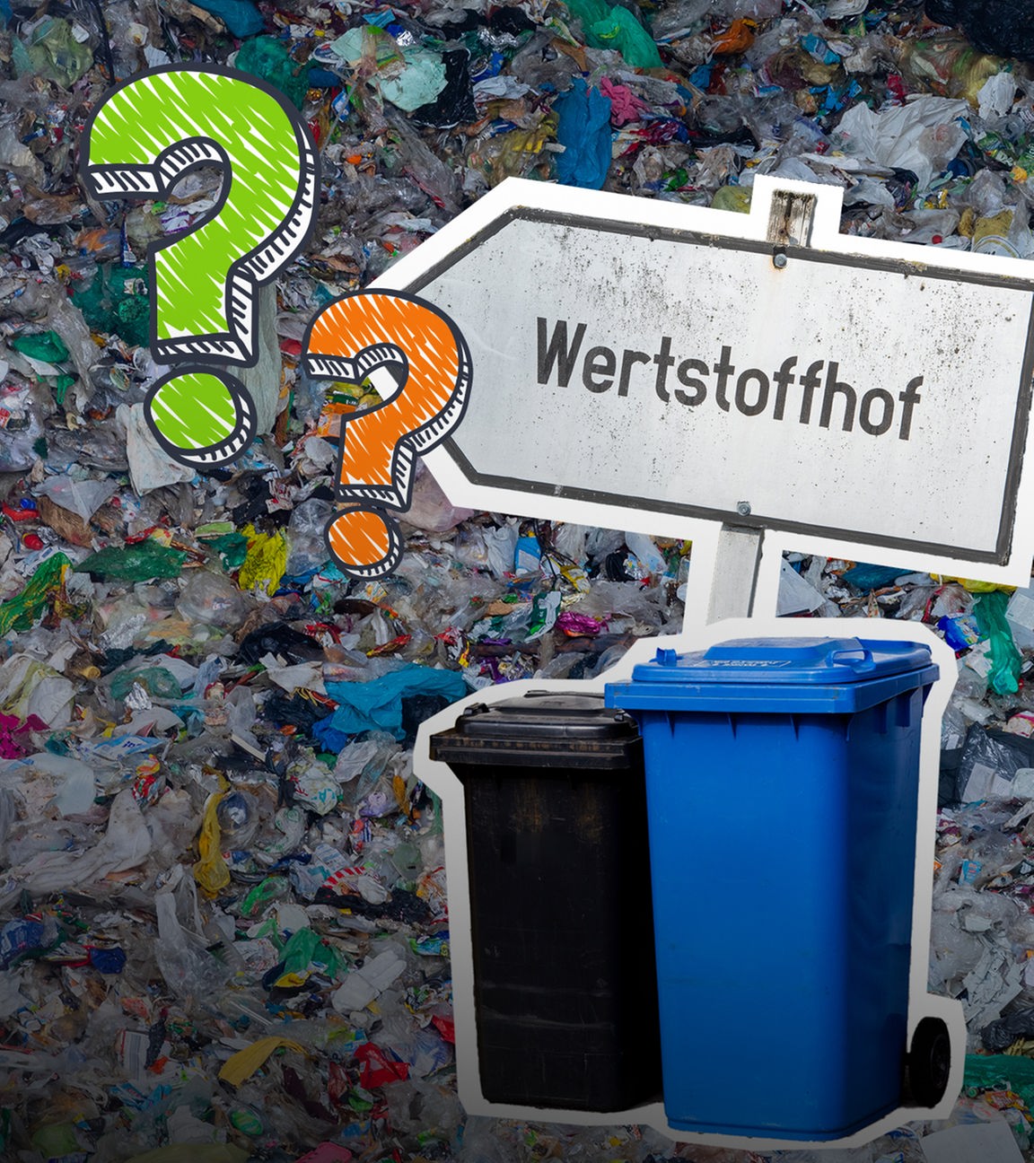 Collage: Kassel im Hintergrund mit Herkulesfigur von hinten - daneben Sprechblase mit Pokal und drei Fragezeichen