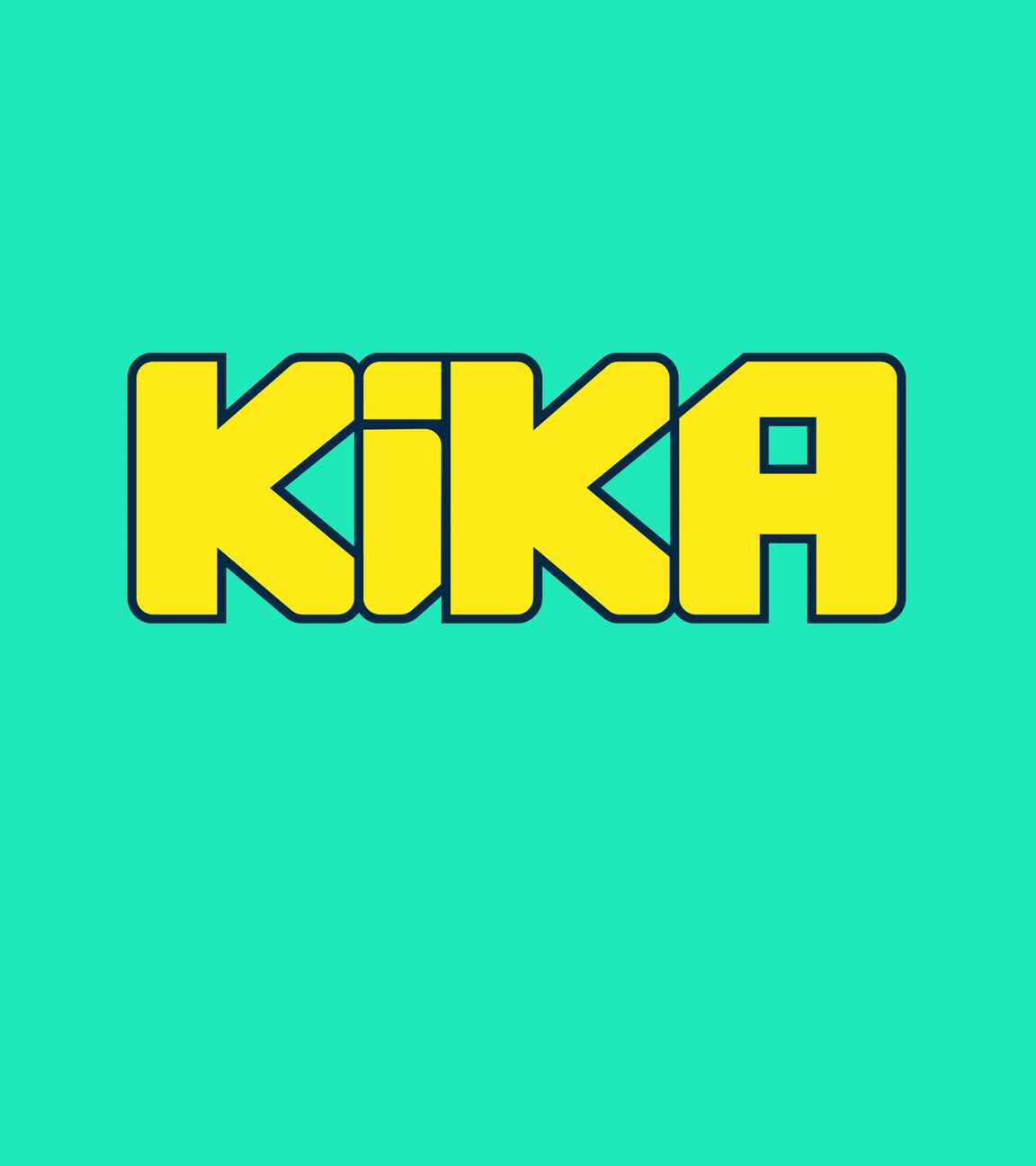 Logo des KiKA auf farbigem Hintergrund