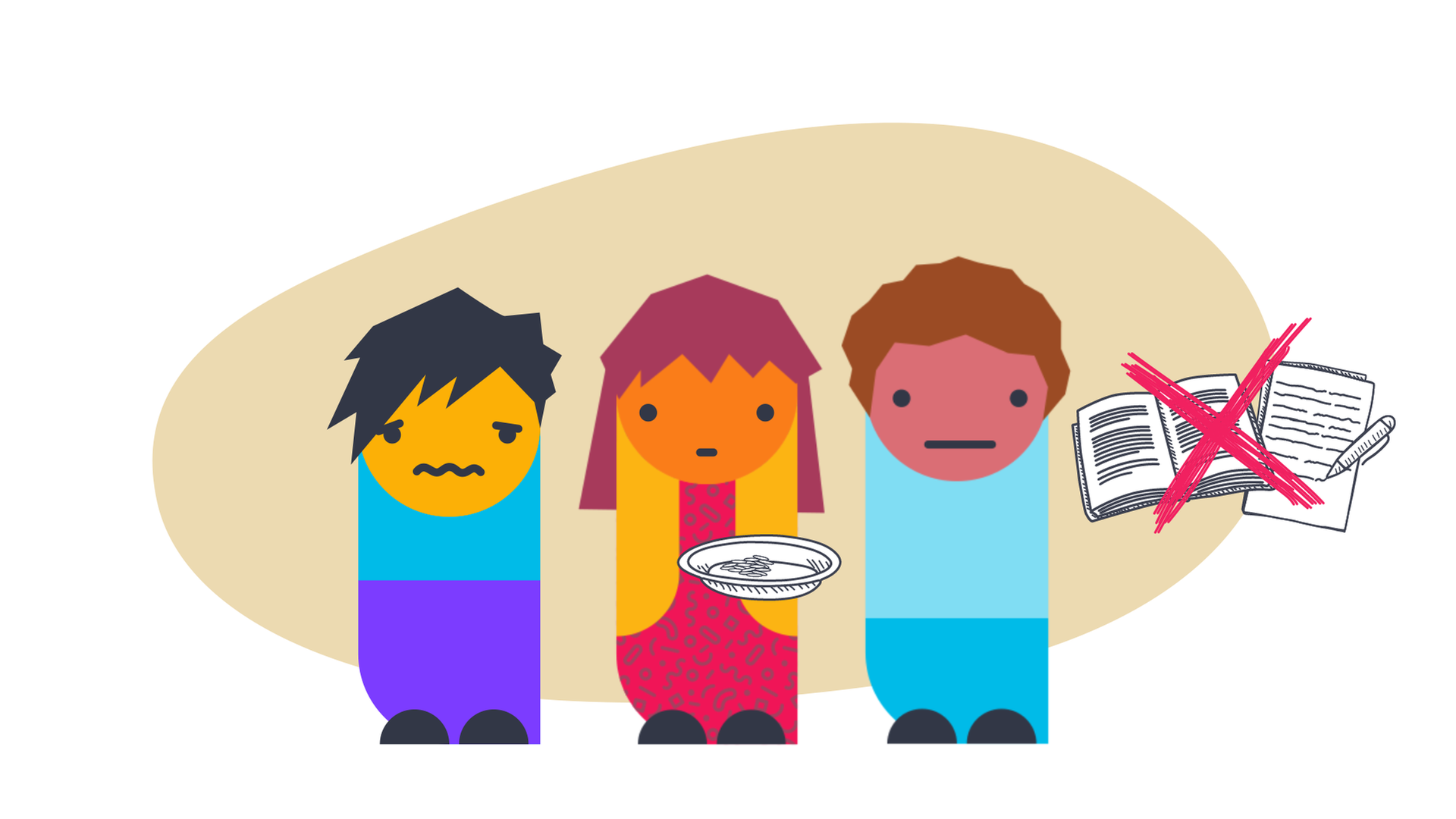 Kinder im Kriegsgebiet Grafik