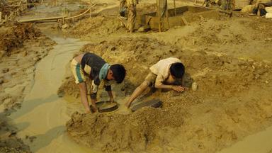 Kinderarbeit in Goldmine