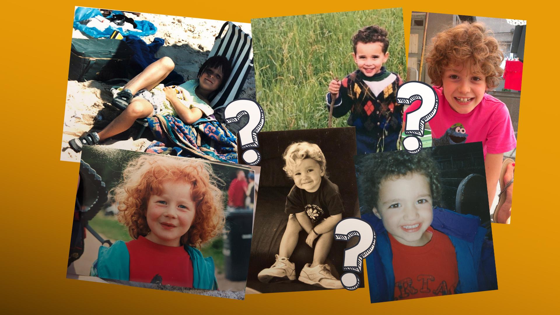 Kinderfotos der Moderator*innen und Reporter*innen