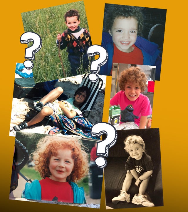 Kinderfotos der Moderator*innen und Reporter*innen