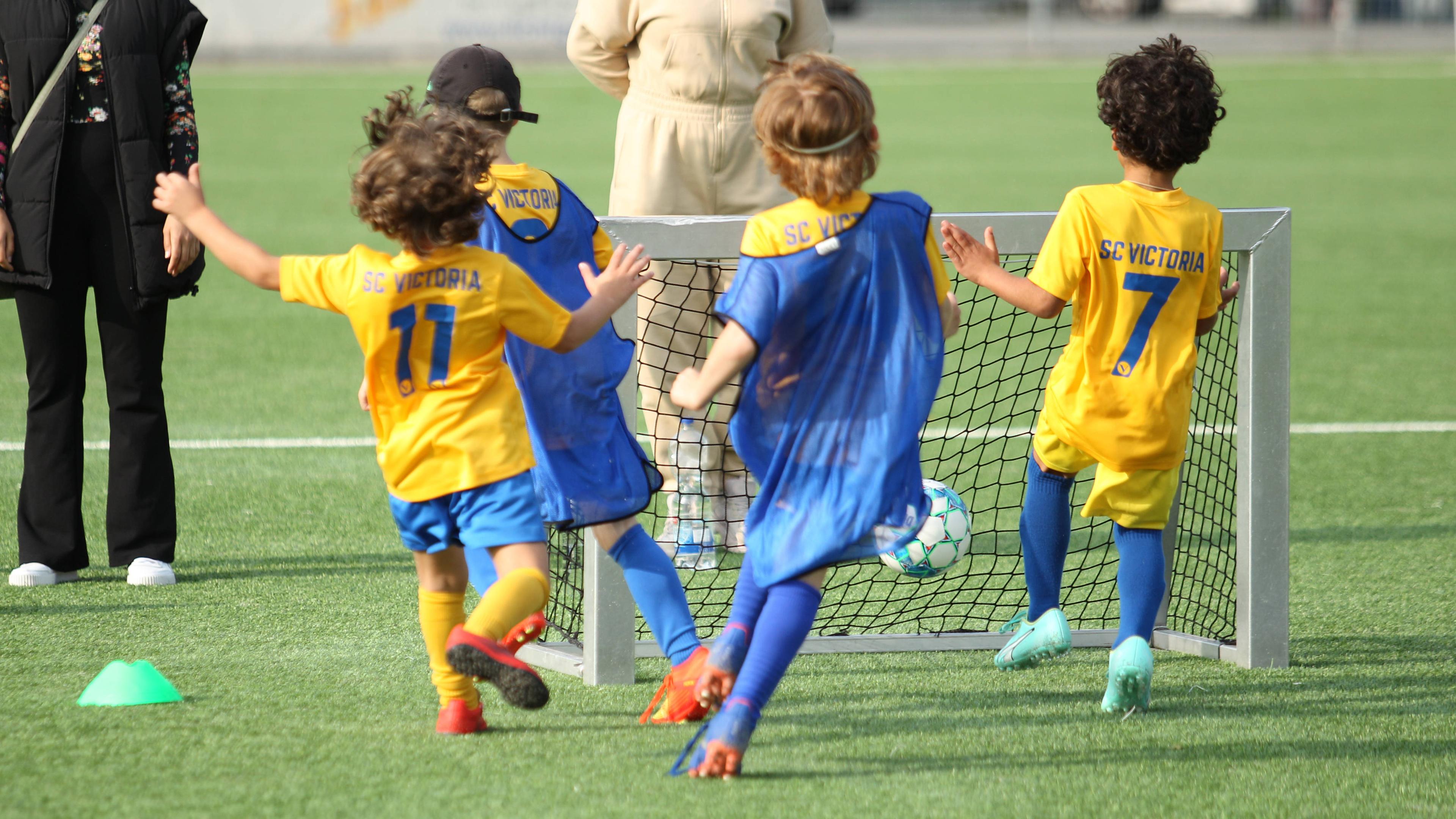 Kinderfußball Training.
