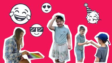 Kinder und Emojis