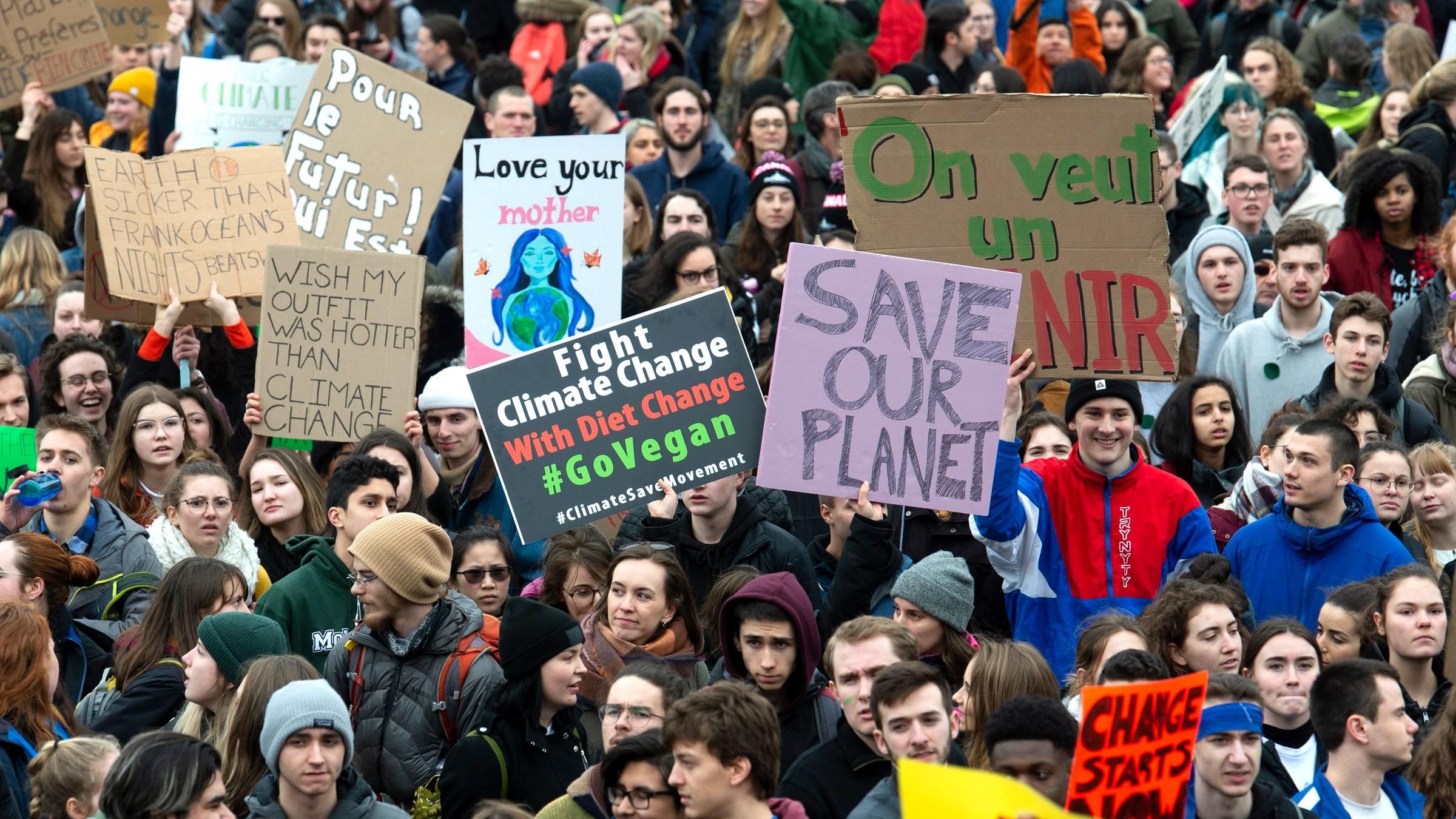 Studenten in Ottawa am 15.03.2019