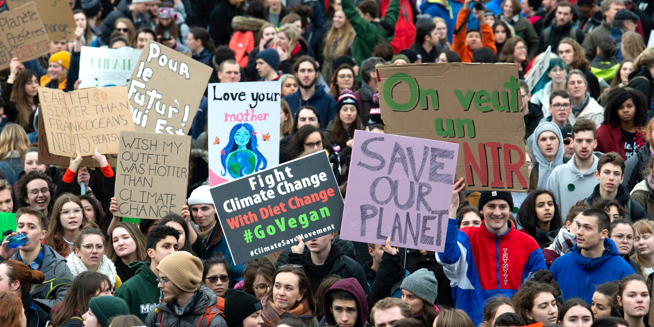 Studenten in Ottawa am 15.03.2019