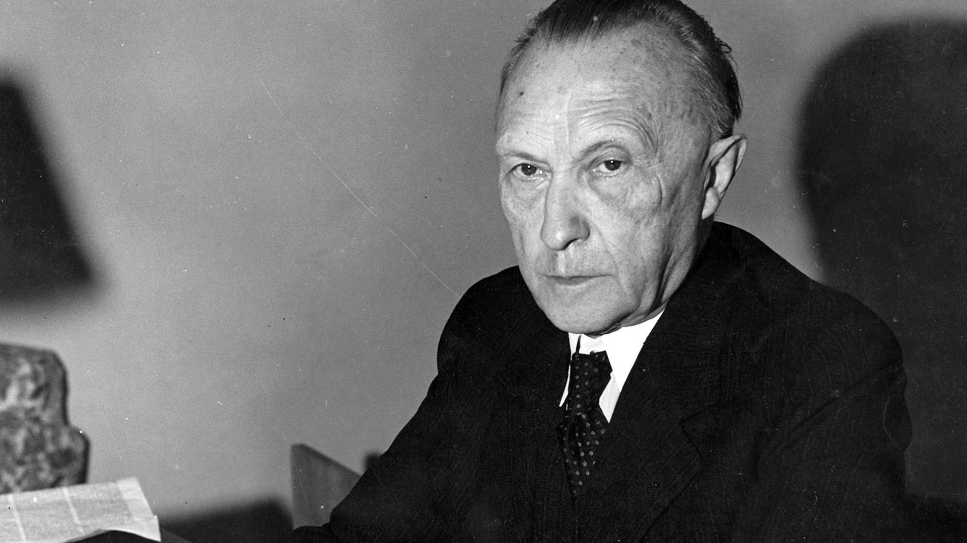 Der erste deutsche Bundeskanzler Konrad Adenauer