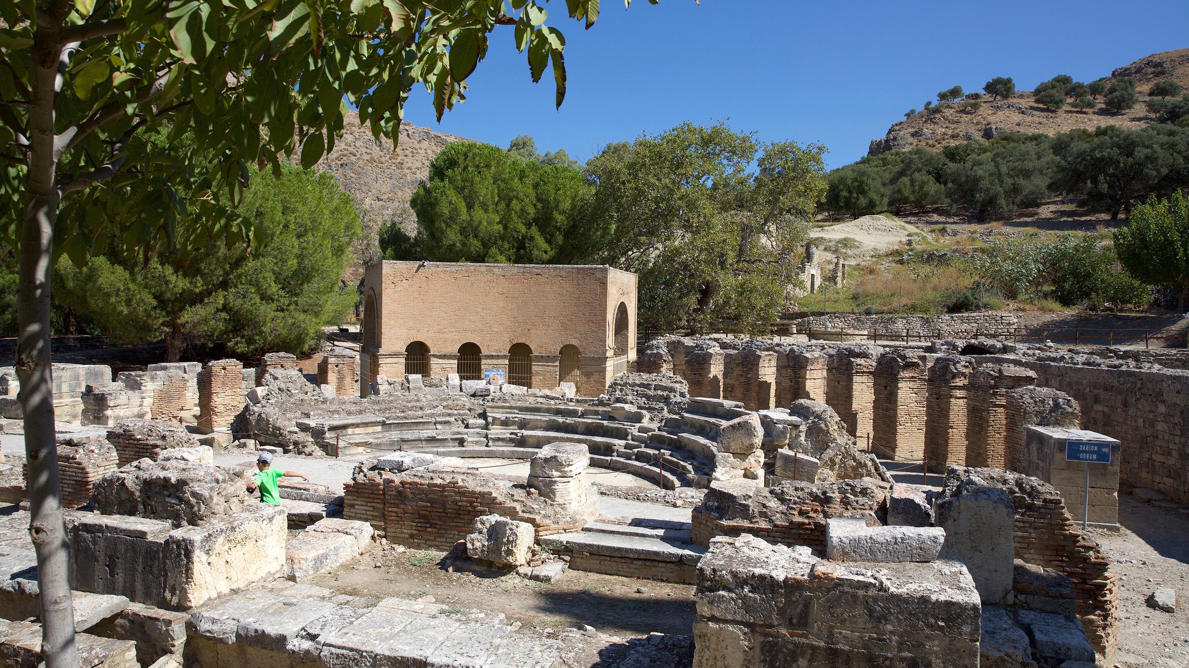 Ausgrabungsstätte: Amphitheater.