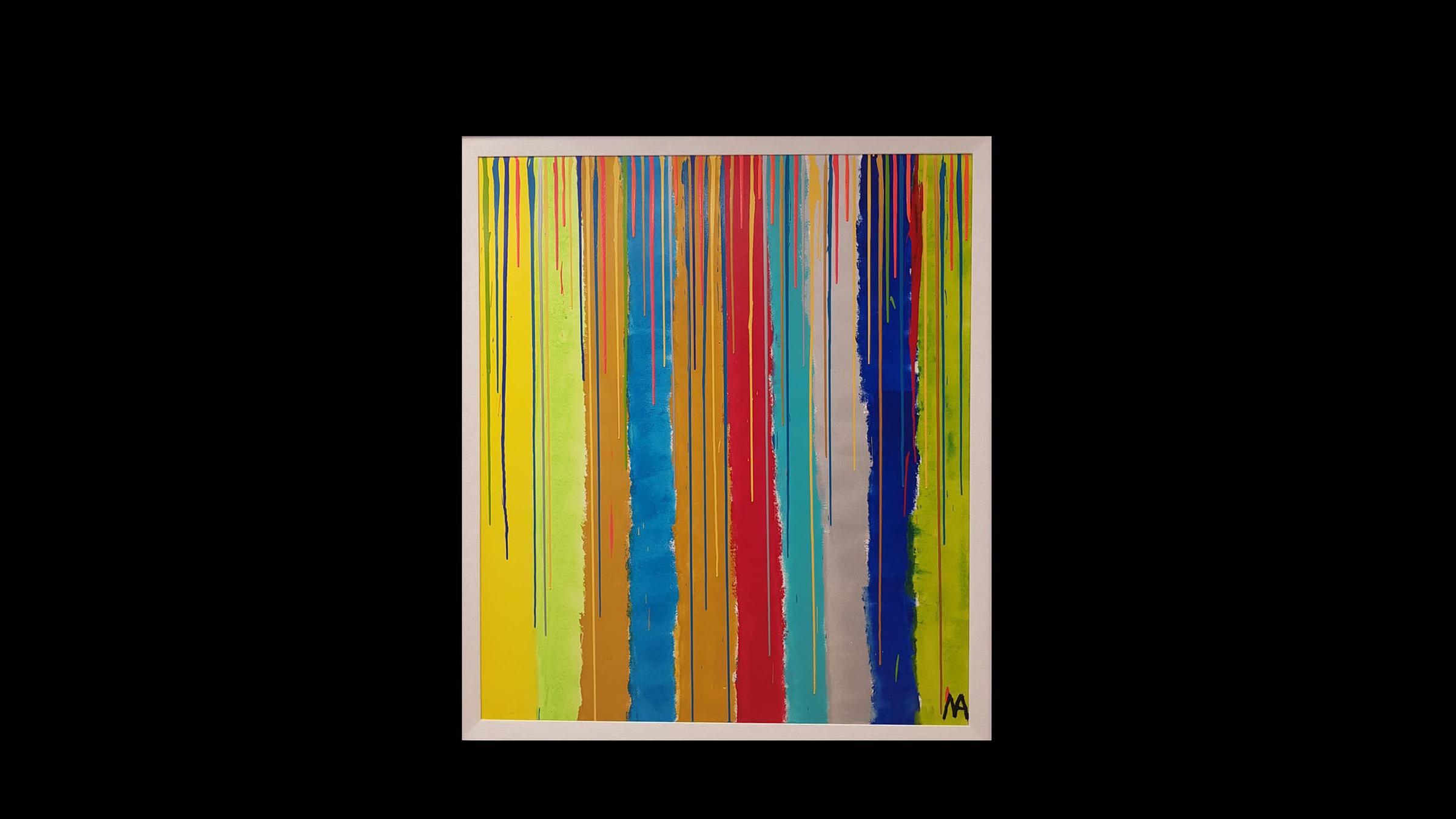 Bunte Farben, die sich länks abwechseln.