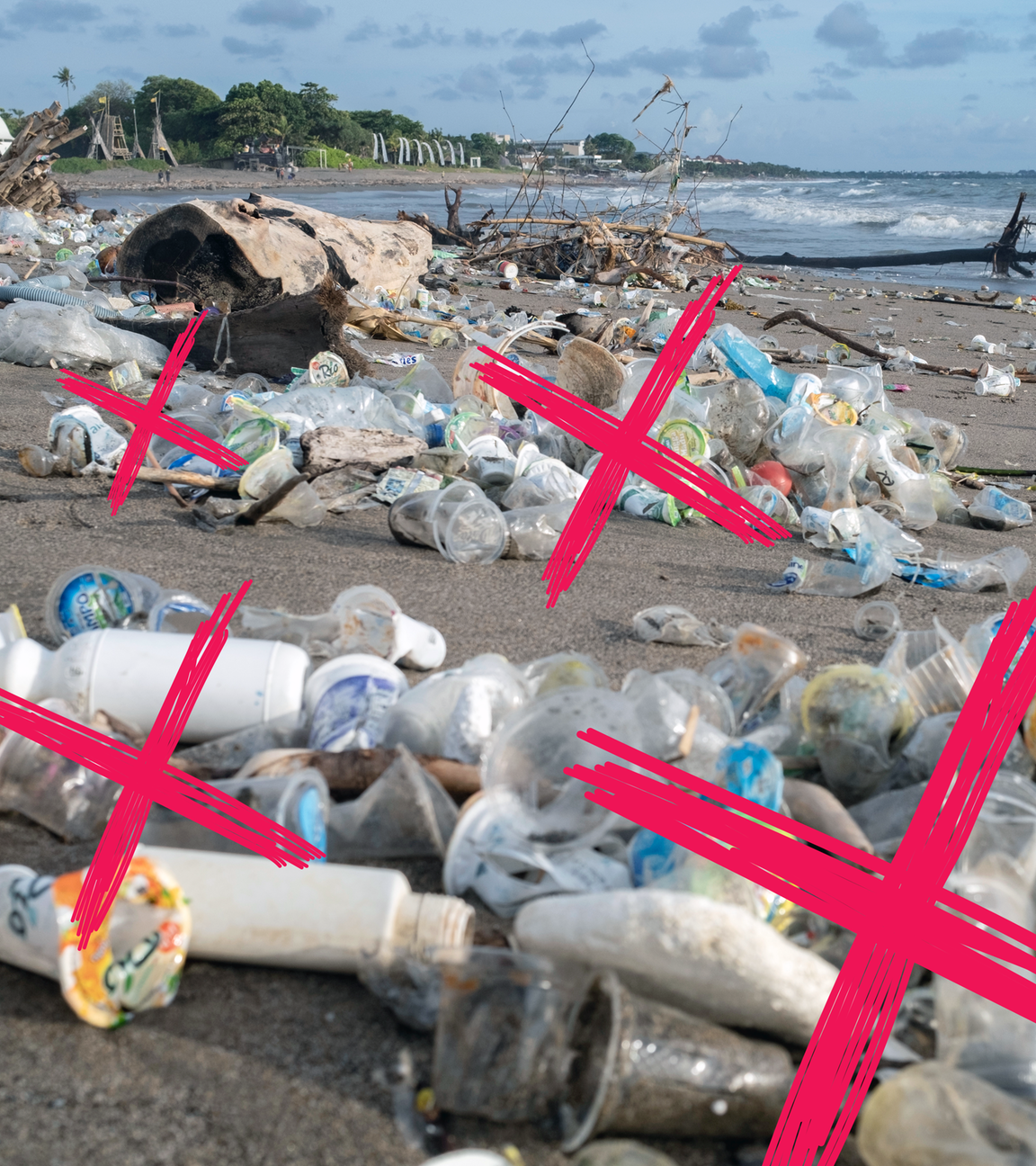 Plastikmüll am Strand