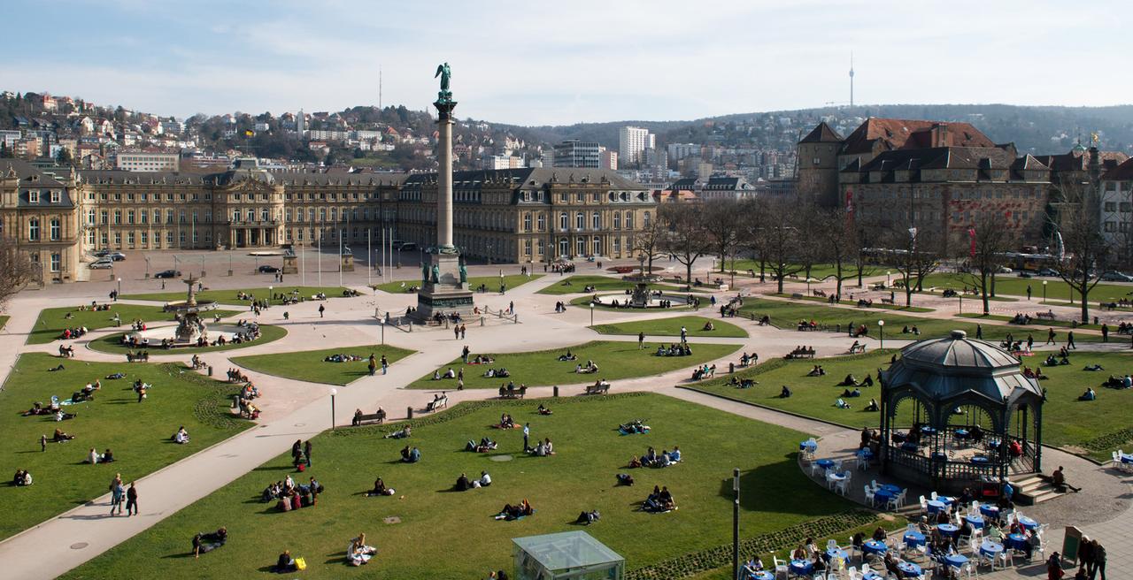 Der Blick auf Stuttgart, die Landeshauptstadt von Baden-Württemberg