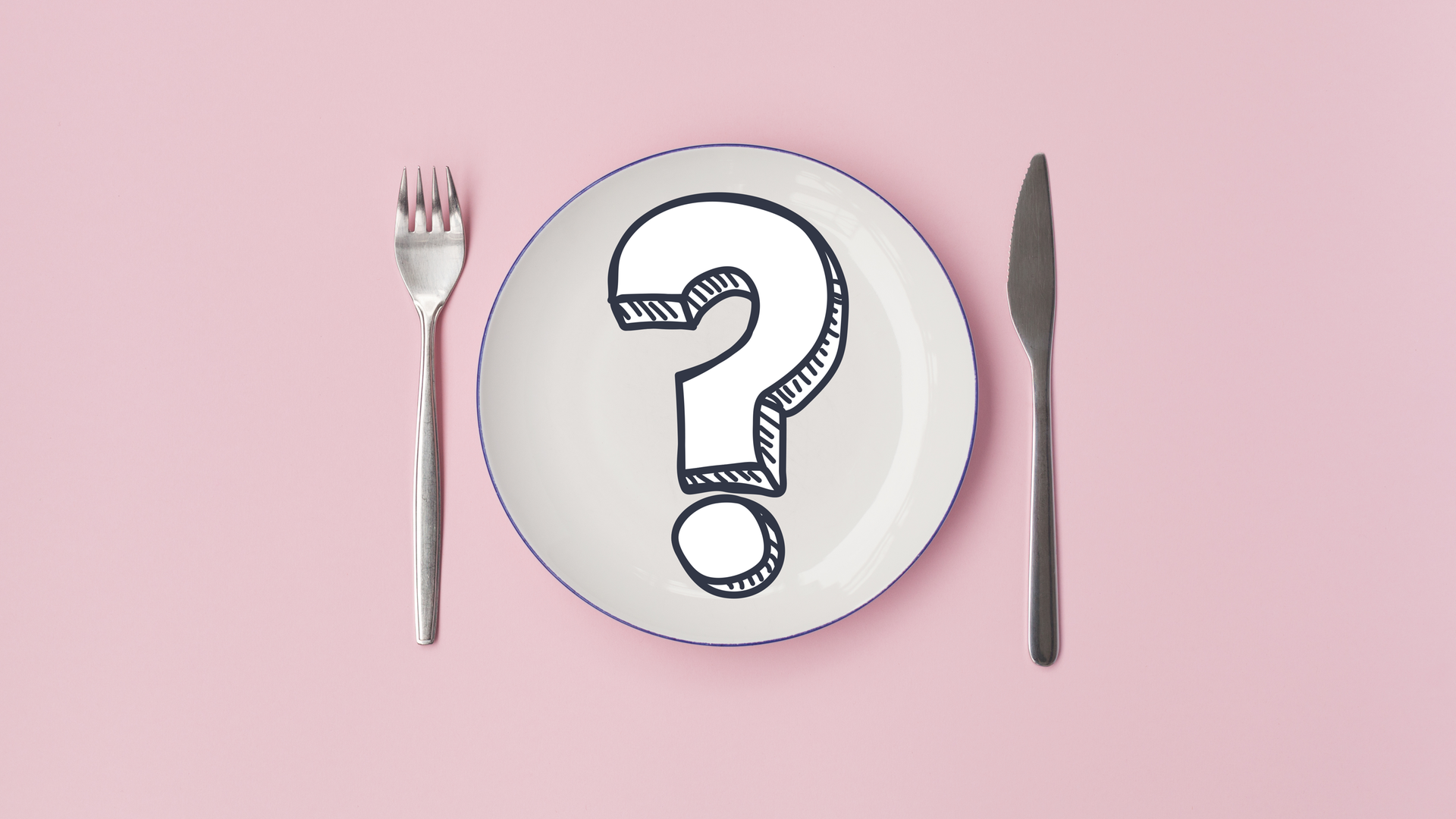 Leerer Teller mit Fragezeichen in der Mitte