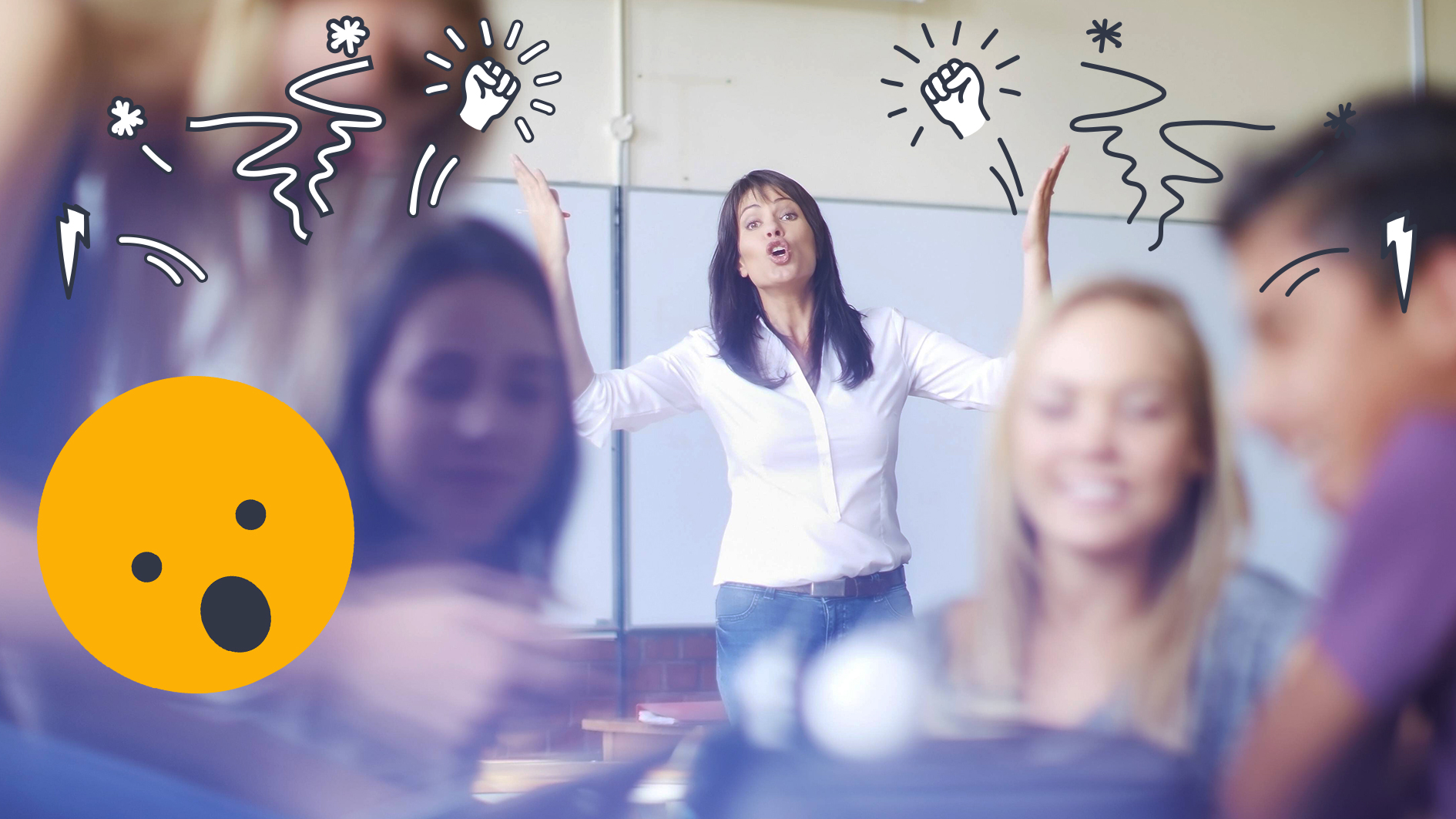 Lehrerin laute klasse