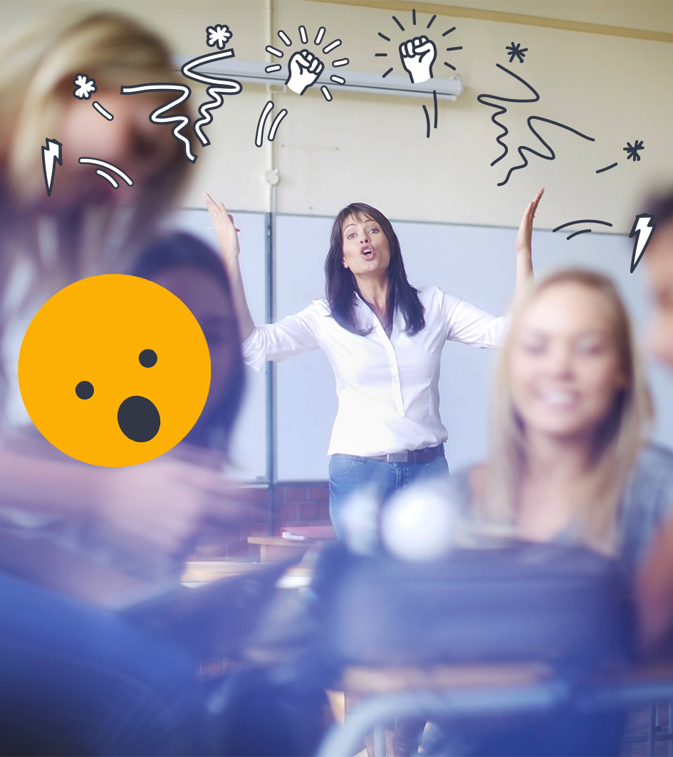 Lehrerin laute klasse