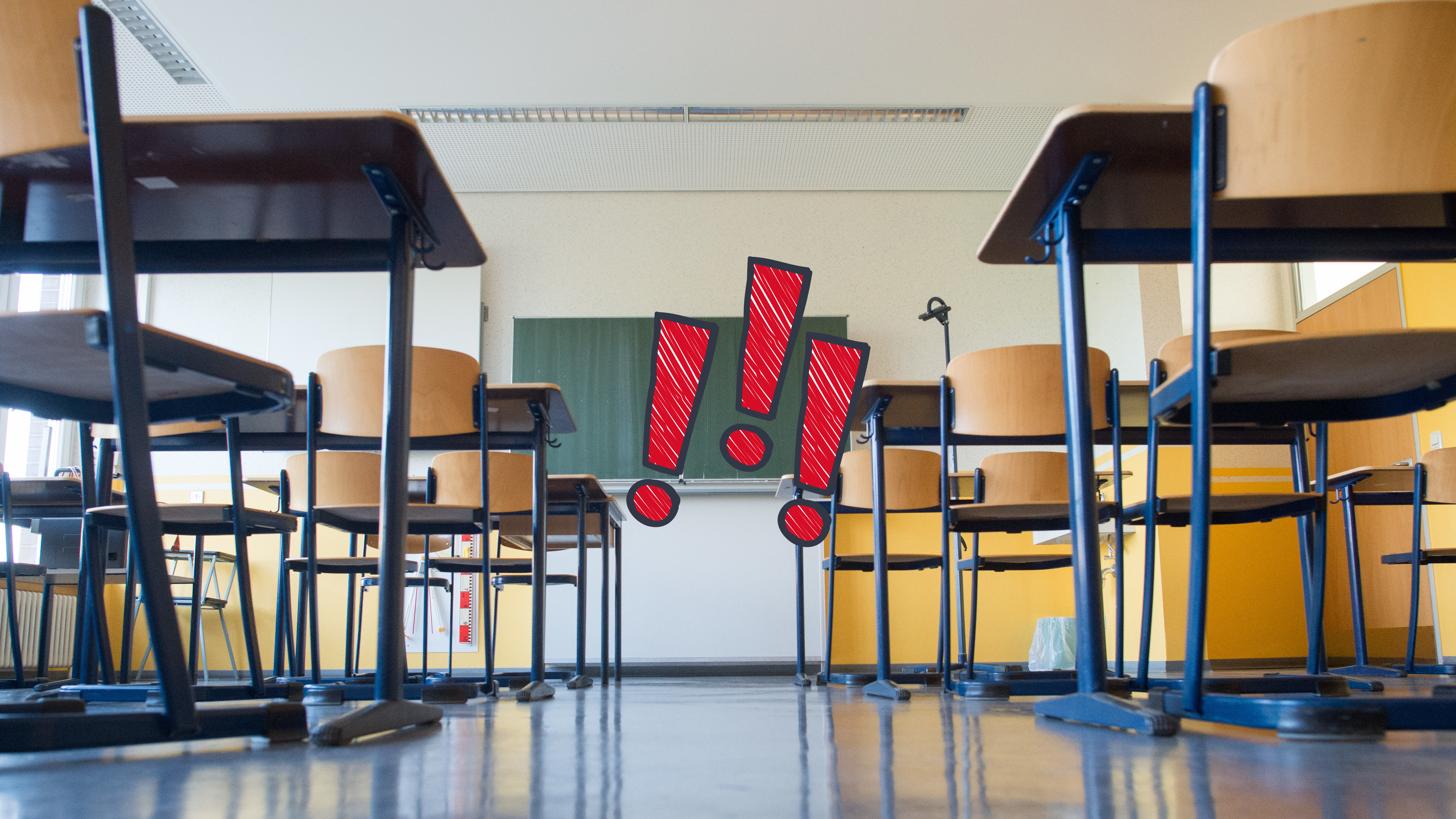Ein leere Klassenzimmer
