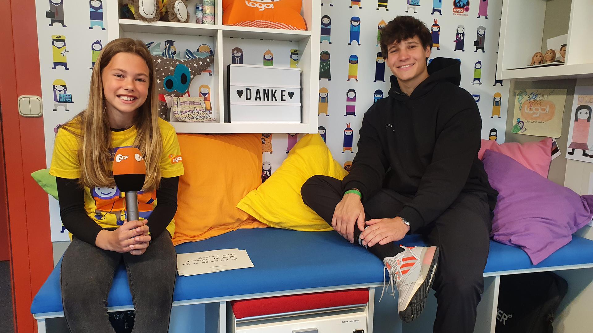 Kinderreporterin Lia und Wincent Weiss 