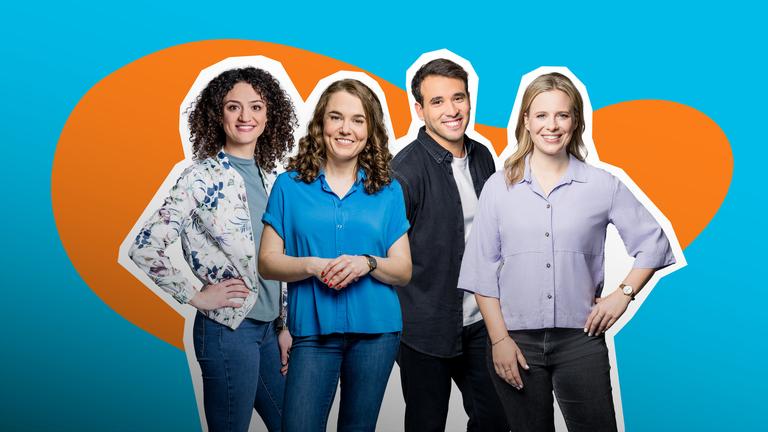 Maral, Lotte, Sherif, Linda - logo!-Moderatoren