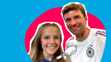 logo! Kinderreporterin Dahlia trifft Thomas Müller