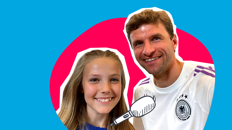 logo! Kinderreporterin Dahlia trifft Thomas Müller
