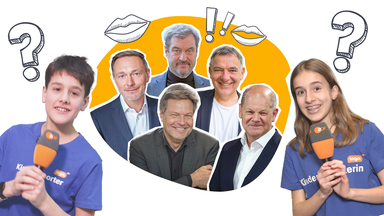 Kinderreporter im Interview mit Politikern