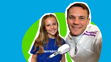 logo! Kinderreporterin Dahlia trifft Manuel Neuer