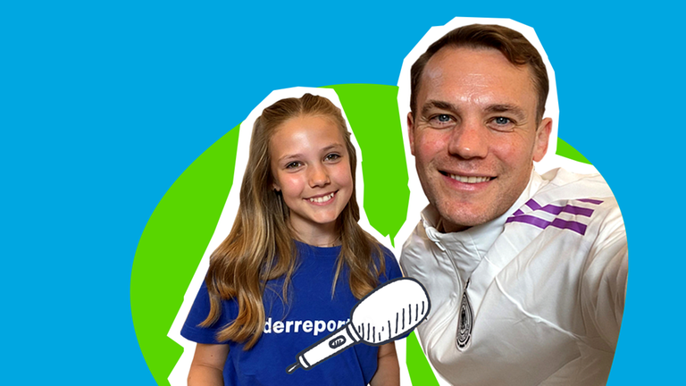 logo! Kinderreporterin Dahlia trifft Manuel Neuer
