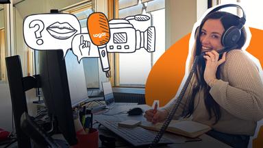 Teresa beim Arbeiten in der logo!-Redaktion