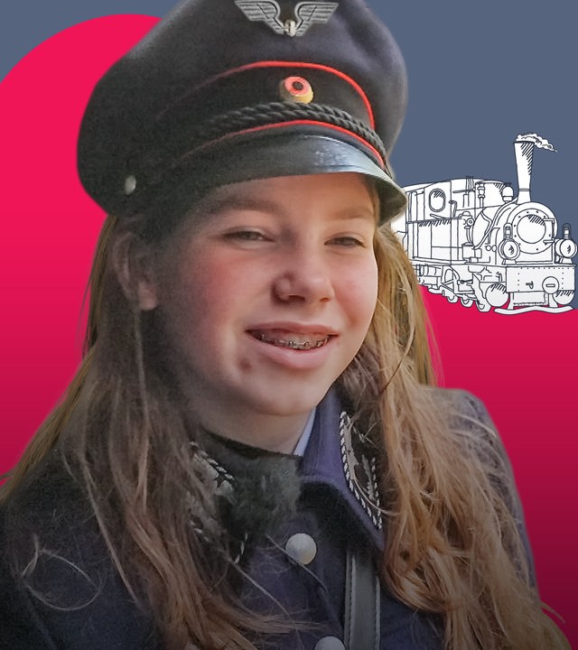 Eisenbahnfan Schaffnerin