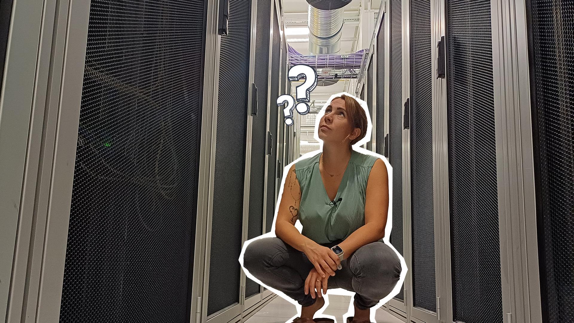 Magdalena in einem Rechenzentrum