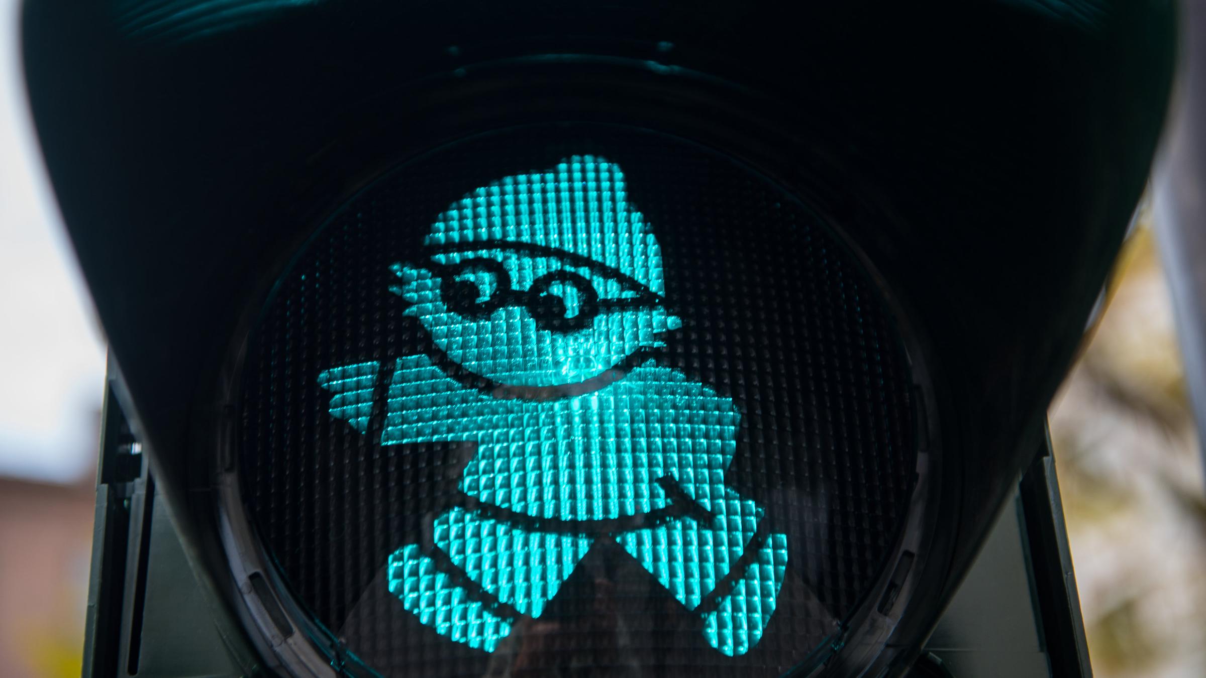 Mainzelmännchen Ampel in Mainz