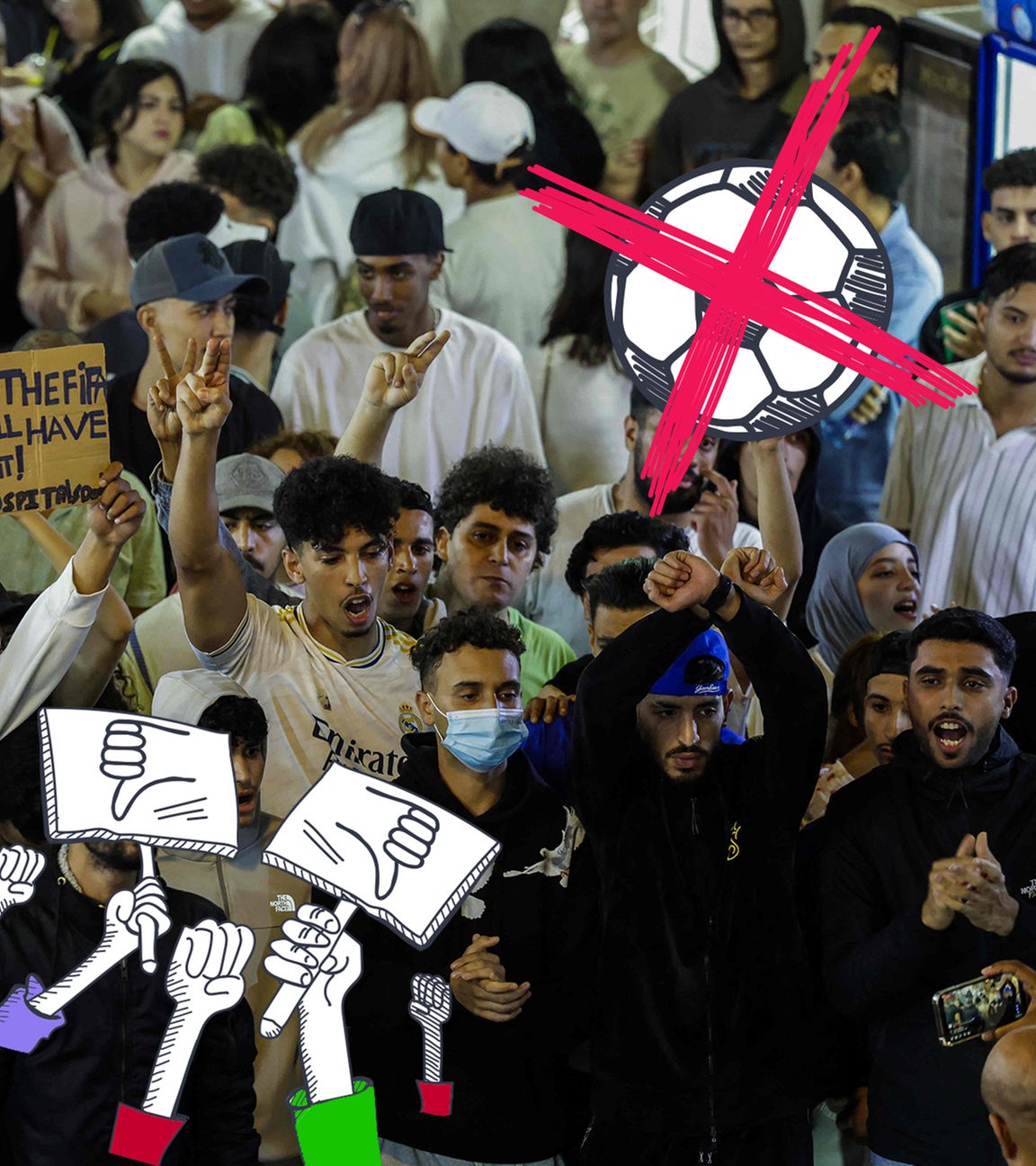 Menschen die protestieren