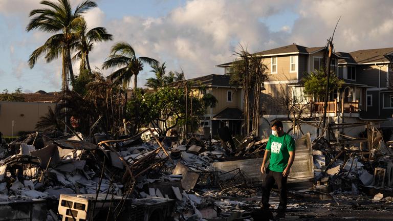 Die hawaiianische Insel Maui nach den verheerenden Bränden.