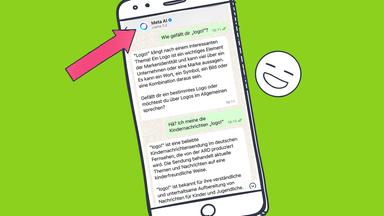 Ein Handy mit Chatverlauf