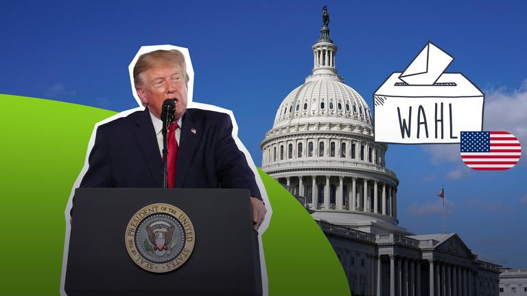 Donald Trump macht Wahlkampf für seine Politik in den USA.