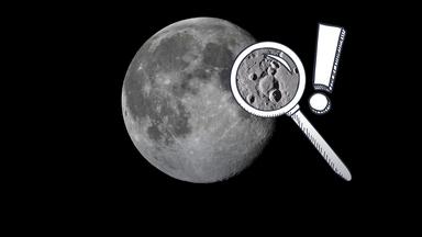 Der Mond und eine Lupe