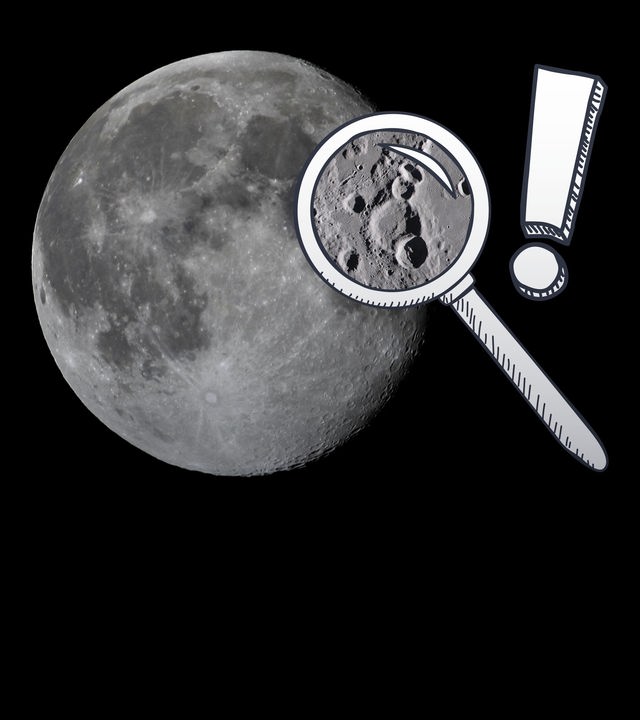 Der Mond und eine Lupe