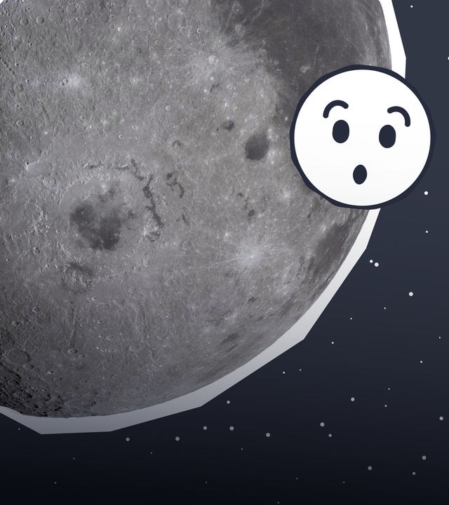 Der Mond und eine Lupe